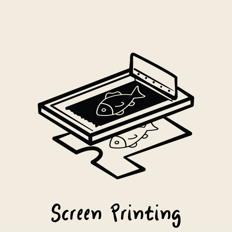 visuallypaired screen printing logo